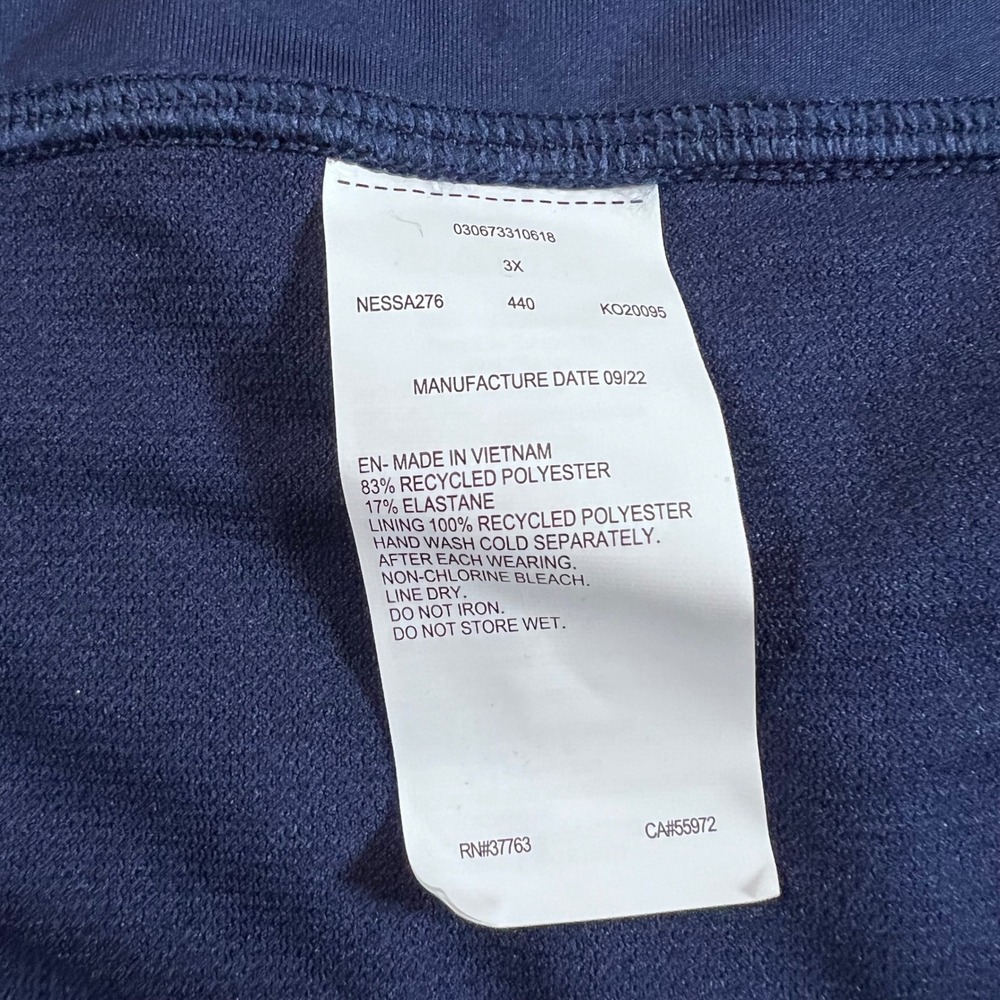 Nike Women's Swim High Waist Bikini Bottoms Navy Blue NESSA276 Plus Size 3X NEW - Picture 11 of 14